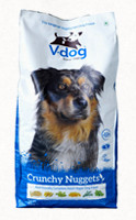 V-dog Crunchy Nuggets vegán száraztáp kutyáknak 15 kg
